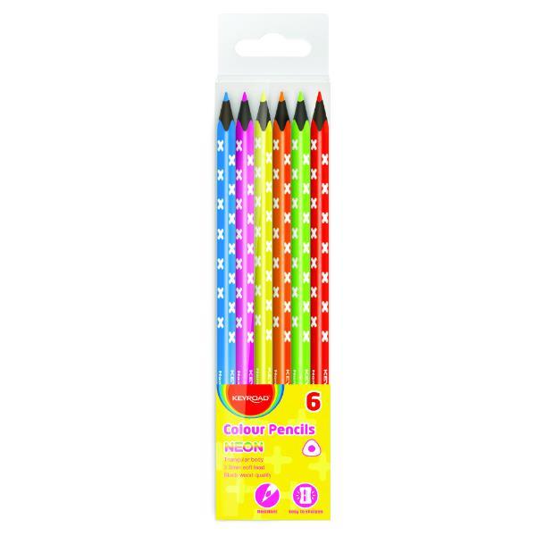 CWR FLUO COLORPASTELI MINA MORBIDA 3 mm CON POLVERE METALLICA COLORI ASSORTITI CONF 6 Pz.