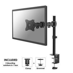 Neomounts NM-D135 - Kit montaggio - video full-motion - per display LCD - nero - dimensione schermo: 10"-30" - installabile con morsetto, rondella, montabile su desk