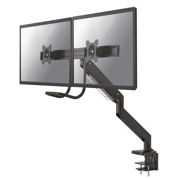 Neomounts NM-D775DX - Kit montaggio - video full-motion - per 2 display LCD - nero - dimensione schermo: 10"-32" - installabile con morsetto, rondella, montabile su desk