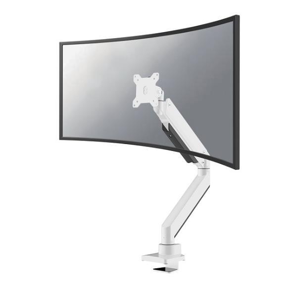 Neomounts NM-D775PLUS - Kit montaggio - video full-motion - per display LCD - Alluminio - bianco - dimensione schermo: 10"-49" - installabile con morsetto, rondella, montabile su desk