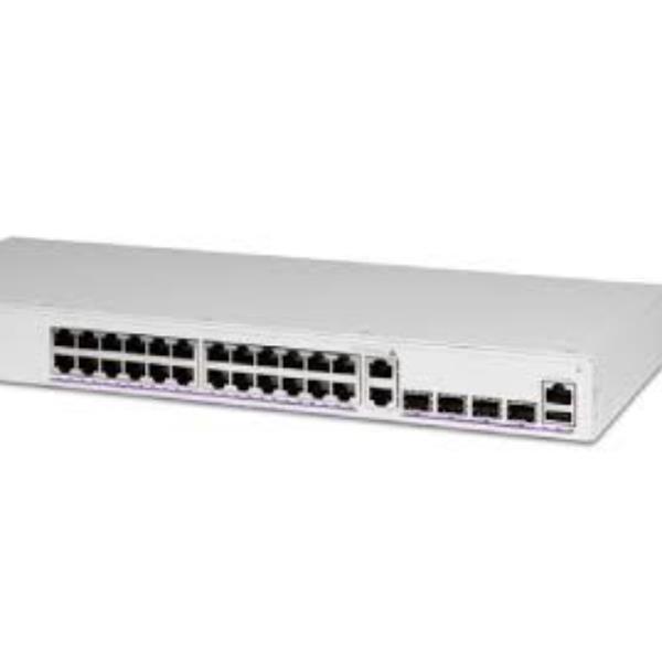 OS6360-PH24 GIGE FIXED CHASSIS 24 RJ-45 POE 10/100/1G BASET 2 FIXED RJ45/SFP COMBO (1G) 2 FIXED SFP+ (1G) UPLINK OR 10G STACKING PORTS.