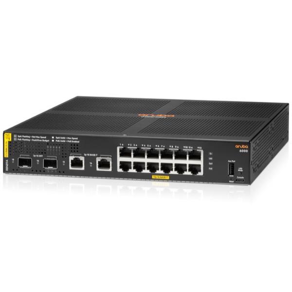 HPE Aruba 6000 12G Class4 PoE 2G/2SFP 139W …