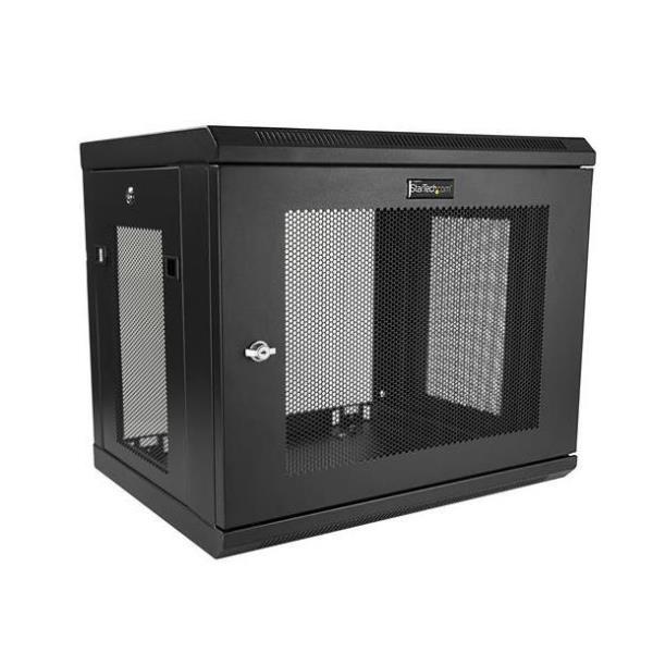 StarTech.com Armadio per Server Rack Montabile a Parete 9U - fino a 17" (43cm) di prof. - Armadio contenitore rack - montaggio a parete - nero - 9U