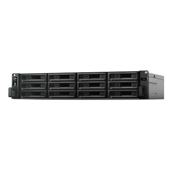 Synology SA3410 - Server NAS - 12 alloggiamenti - montabile in rack - SATA 6Gb/s / SAS - RAID RAID 0, 1, 5, 6, 10, JBOD, RAID F1 - RAM 16 GB - Gigabit Ethernet / 10 Gigabit Ethernet - iSCSI supporto - 2U