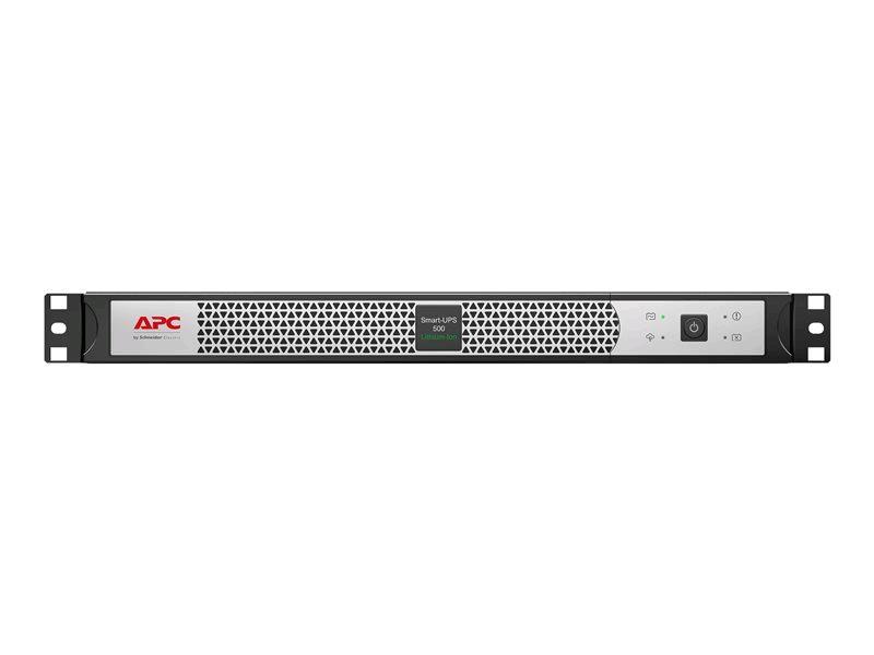 APC Smart-UPS SC SCL500RMI1UC - UPS (montabile in rack) - 230 V c.a. V - 400 Watt - 500 VA - Ethernet 10/100, USB - connettori di uscita 4 - 1U - nero, argento - per P/N: AR106V, AR4018SPX432, AR4024SP, AR4024SPX429, AR4024SPX431, AR4024SPX432