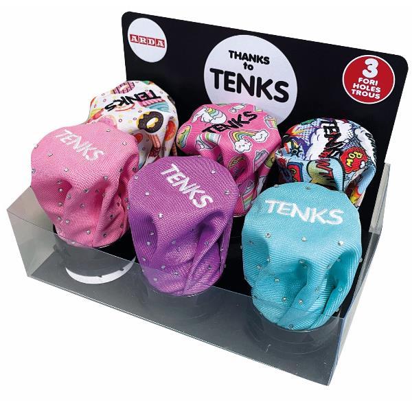 ARDA TENKS FANCY - Temperino con contenitore - assortiti - 3 fori - metallo (pacchetto di 6)