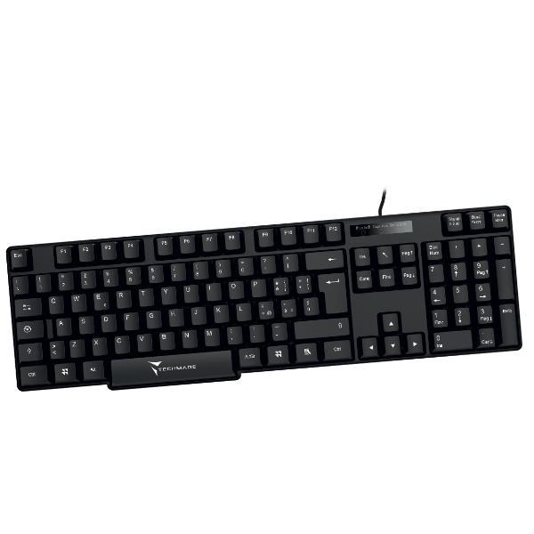 TECHMADE TM-KB828 TASTIERA USB 104 TASTI QWERTY NERA
