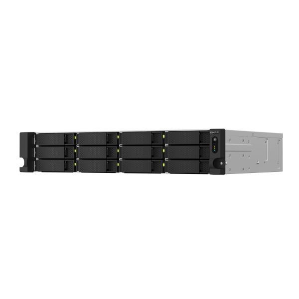 QNAP TS-1264U-RP - Server NAS - 12 alloggiamenti - montabile in rack - SATA 6Gb/s - RAID 0, 1, 5, 6, 10, 50, JBOD, 60 - RAM 8 GB - 2.5 Gigabit Ethernet - iSCSI supporto - 2U