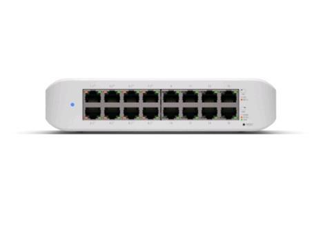 Ubiquiti UniFi Switch Lite 16 PoE, L2, Gigabit Ethernet (10/100/1000), Supporto Power over Ethernet (PoE), Montabile a parete