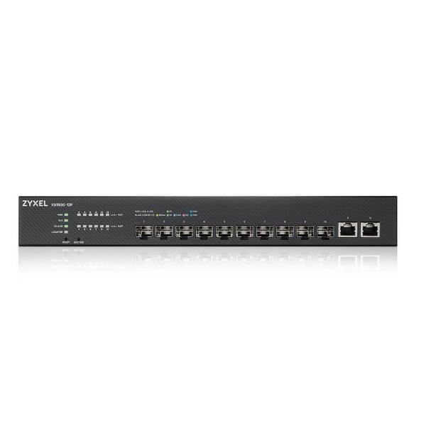 Zyxel XS1930-12F - Switch - intelligente - 10 x 1 Gigabit / 10 Gigabit SFP+ + 2 x 100/1000/2.5G/5G/10GBase-T - desktop, montabile su rack