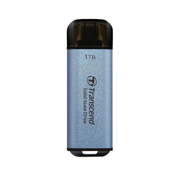 Transcend ESD300C - SSD - 1 TB - esterno (portatile) - USB 3.2 Gen 2x1 (USB-C connettore) - blu cielo