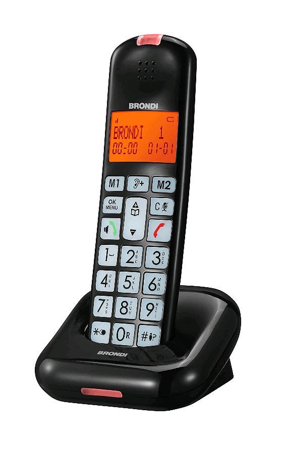 BRAVO MOON CORDLESS DECT TASTI GRANDI DISPALY RETROILLUMINATO …