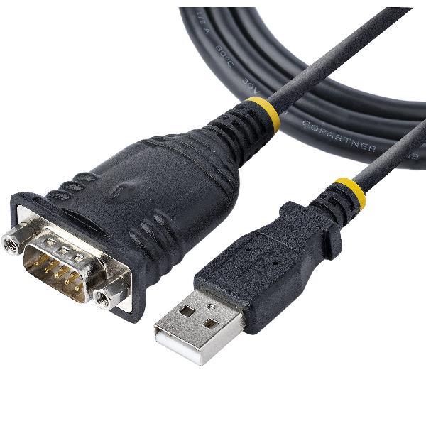 StarTech.com 3ft (1m) USB to Serial Cable, DB9 Male RS232 to USB Converter, USB to Serial Adapter for PLC/Printer/Scanner/Network Switches, USB to COM Port Adapter - Prolific IC, Automatic Handshake, Windows/macOS (1P3FP-USB-SERIAL) - Cavo seriale - DB-9