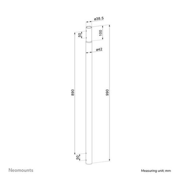NEOMOUNTS BY NEWSTAR TUBO PROLUNGA ACL25-500BL