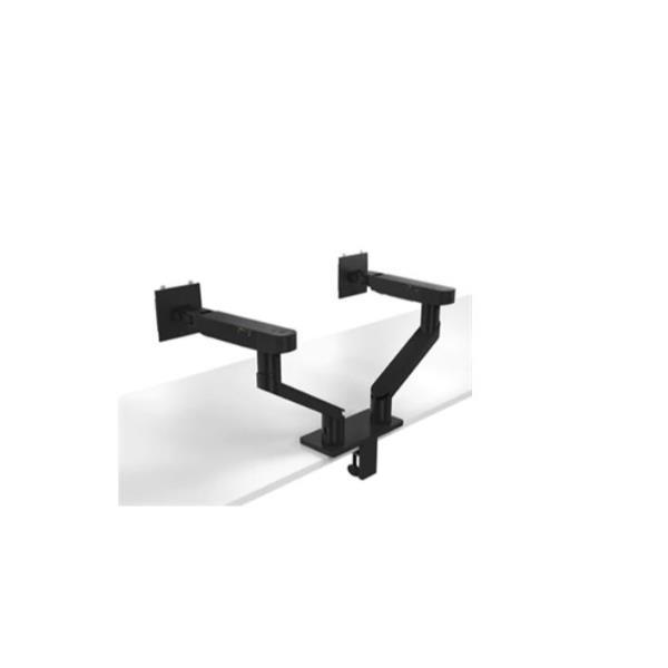 Dell Dual Monitor Arm - MDA20 - Kit montaggio - braccio regolabile - per 2 display LCD - nero - dimensione schermo: 19"-27" - interfaccia montaggio: 100 x 100 mm - montabile su desk
