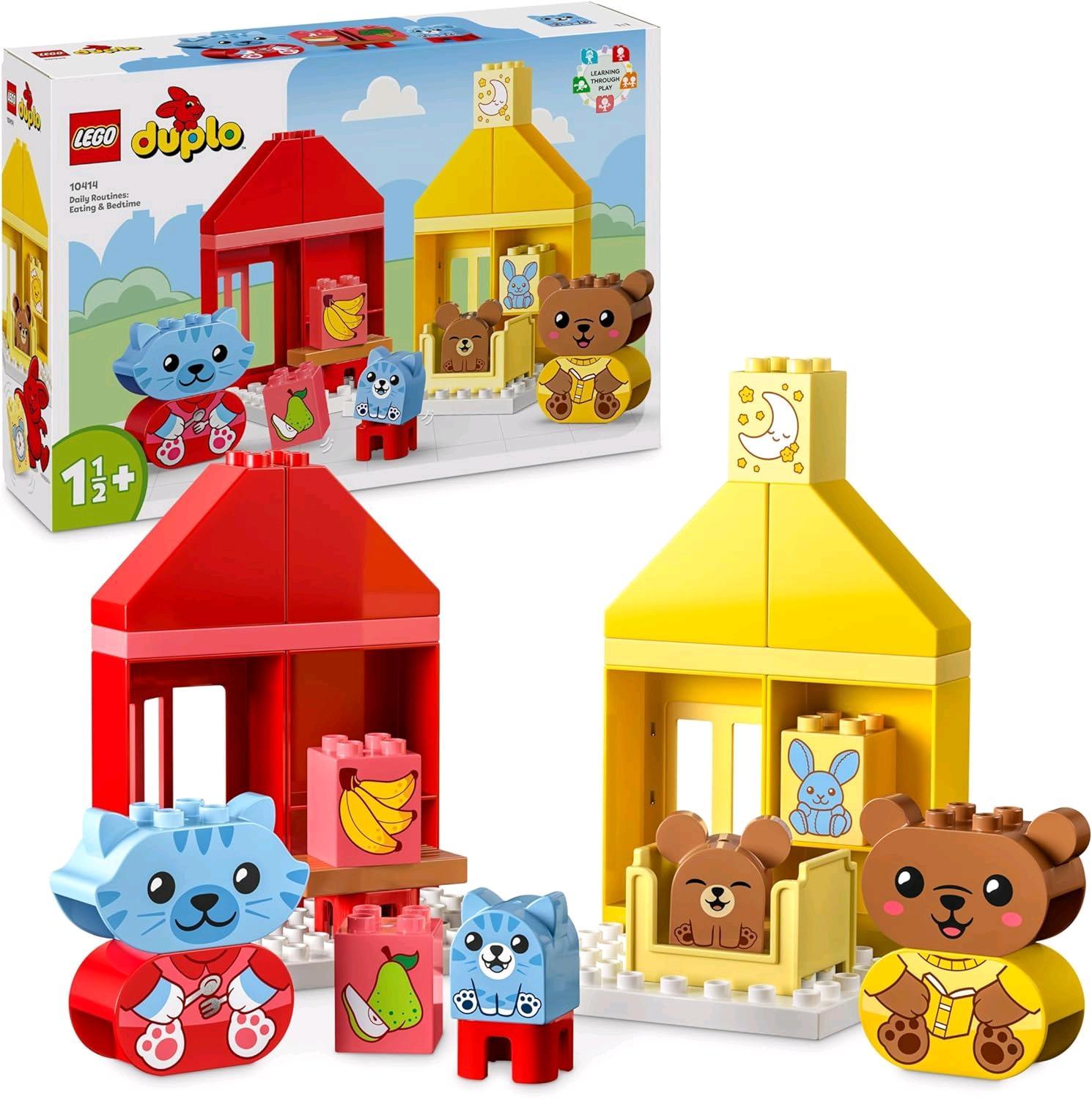 LEGO DUPLO ATTIVITÀ QUOTIDIANE MANGIARE E ANDARE A LETTO PLAYSET PER L'APPRENDIMENTO SOCIO EMOTIVO CON 4 ANIMALI GIOCATTOLO