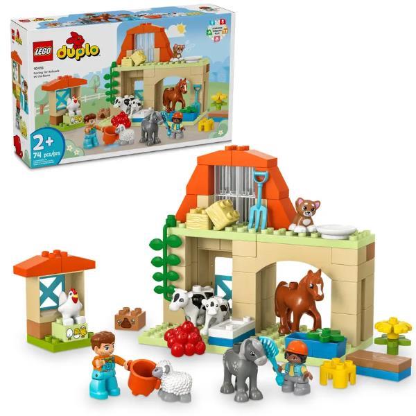 LEGO DUPLO CURA DEGLI ANIMALI DI FATTORIA CON 8 FIGURE DI ANIMALI E ACCESSORI