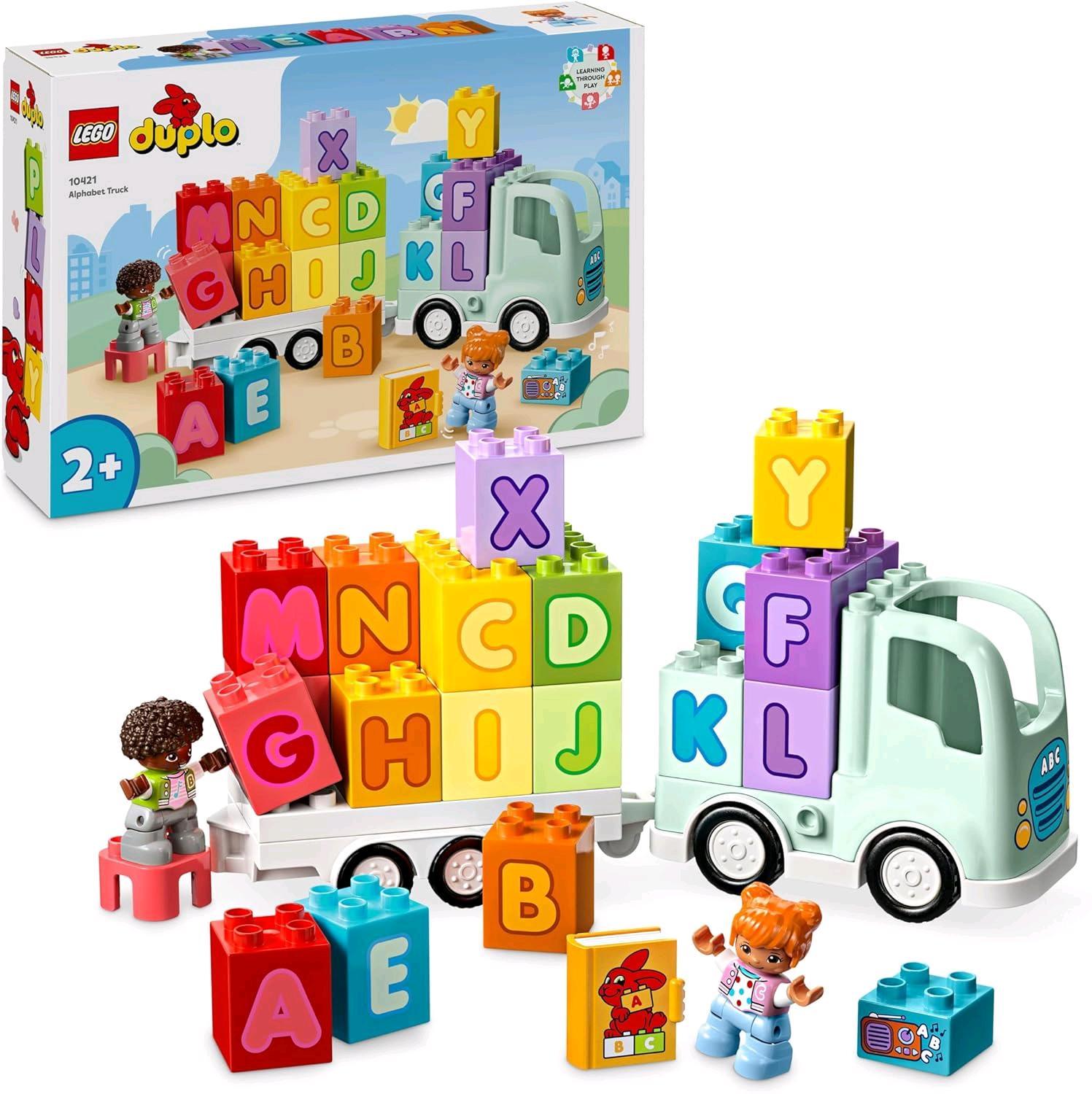 LEGO DUPLO IL CAMIONCINO DELL ALFABETO GIOCO DIDATTICO ABC CON RIMORCHIO E 2 PERSONAGGI