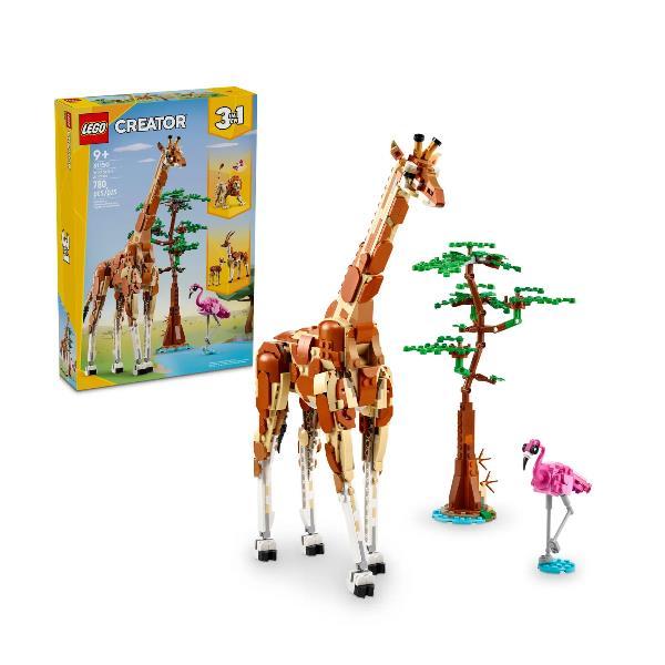 LEGO CREATOR 3 IN 1 ANIMALI DEL SAFARI TRASFORMABILE DA GIRAFFA E FENICOTTERO A 2 GAZZELLE