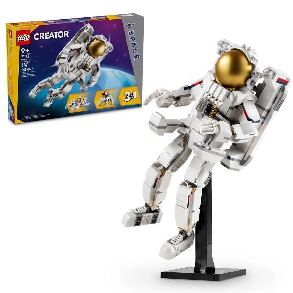 LEGO CREATOR 3 IN 1 ASTRONAUTA TRASFORMABILE IN CANE GIOCATTOLO O MODELLINO DI ASTRONAVE VIPER JET