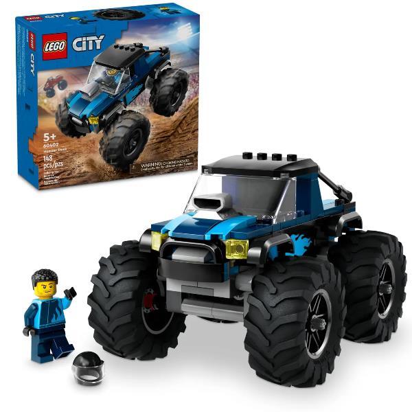 LEGO CITY MONSTER TRUCK BLU FUORISTRADA OFF ROAD DA COSTRUIRE CON MINIFIGURA DEL PILOTA