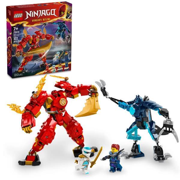 LEGO NINJAGO MECH ELEMENTO FUOCO DI KAI CON 2 ACTION FIGURE SNODABILI E 4 MINIFIGURE