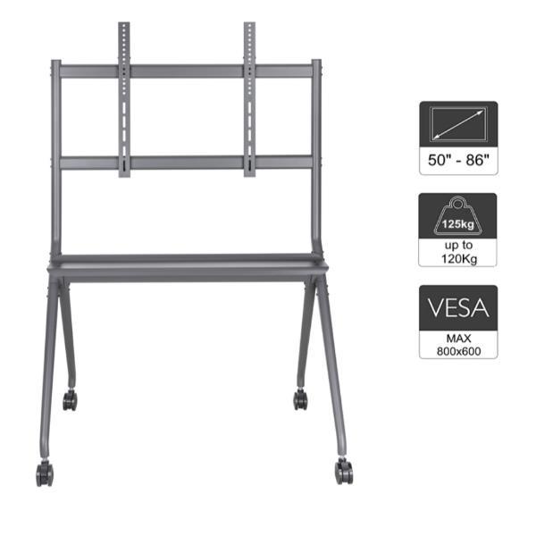 ITB Solution - Carrello - per touchscreen / LFD monitor - with shelf - nero - dimensione schermo: 55"-100"
