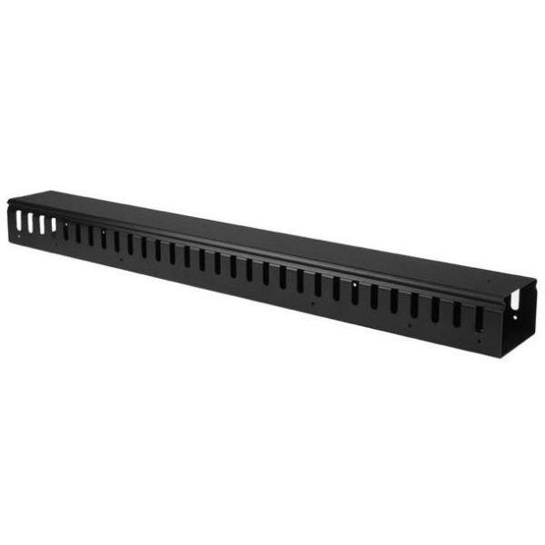 StarTech.com Pannello Gestione Cavi Verticale per Armadi Rack 20U - Sistema gestione Passacavi con ganci - 91cm (CMVER20UF) - Cable organizer - 91.4 cm - nero - 20U - per P/N: RK2537BKM, RK4242BK24, RK4242BK30