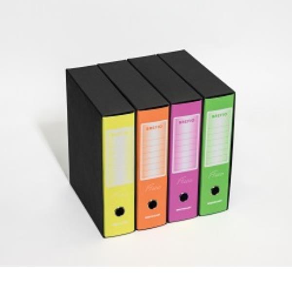 BREFIOCART REGISTRATORE FORMATO PROTOCOLLO 285X350X80 mm COL. VERDE FLUO CONF 12 Pz.