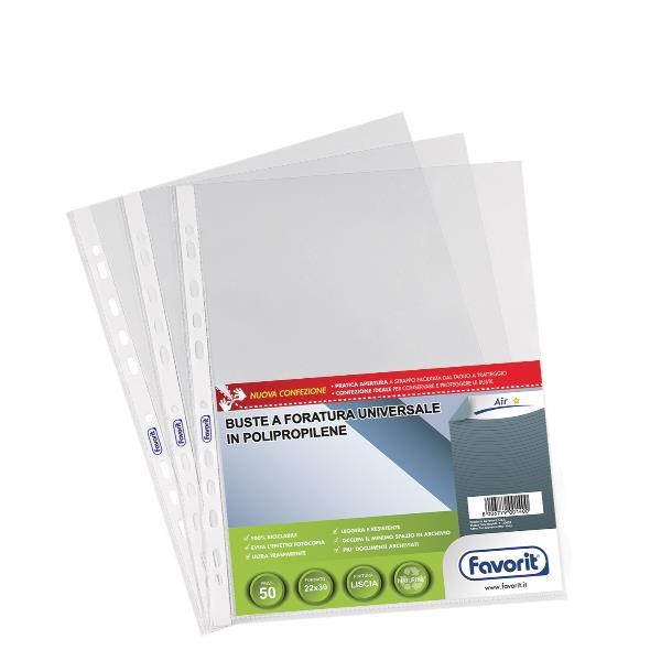 Favorit AIR Standard - Busta trasparente - per 220 x 300 mm - trasparente (pacchetto di 50)