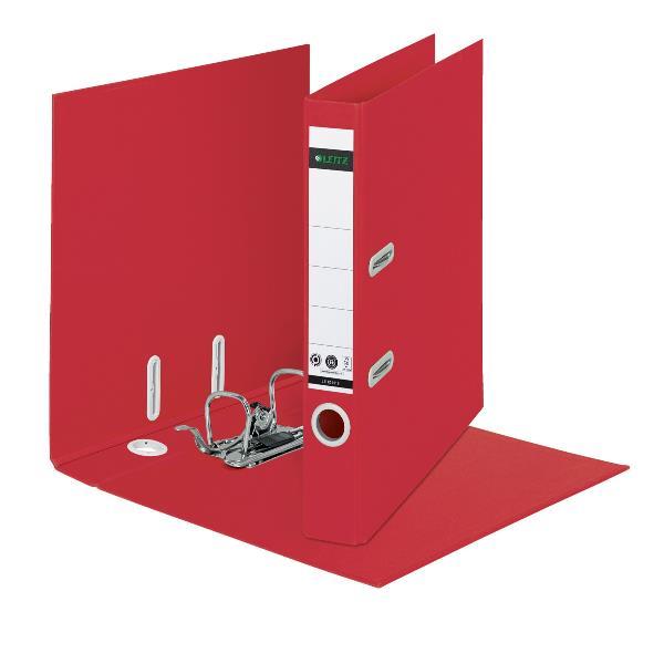 Leitz 180° Recycle - Cartellina con meccanismo a leva - larghezza dorsale 55 mm - per A4 - capacità 350 fogli - rosso