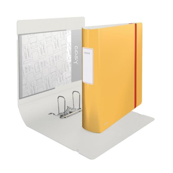 Leitz 180° Active Cozy - Cartellina con meccanismo a leva - larghezza dorsale 82 mm - per A4 - capacità 500 fogli - giallo caldo