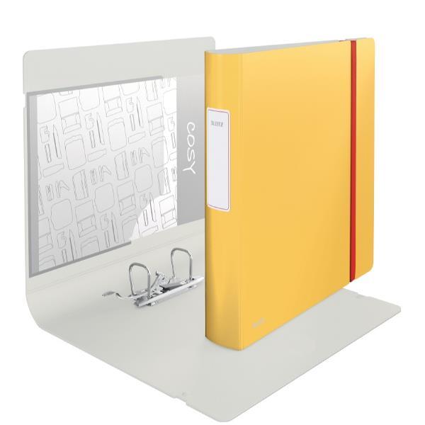 Leitz 180° Active Cozy - Cartellina con meccanismo a leva - larghezza dorsale 65 mm - per A4 - capacità 350 fogli - giallo caldo