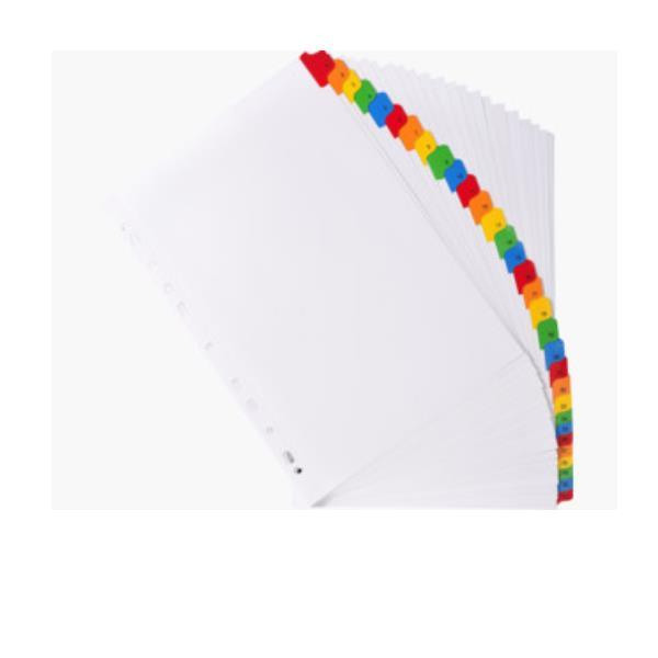 Exacompta Nature Future - Divisorio - 31 parti - prestampato: 1-31 - per A4 - con schede - bianco