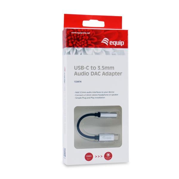 Equip Life - Adattatore audio - USB-C maschio a mini jack stereo femmina - 15 cm