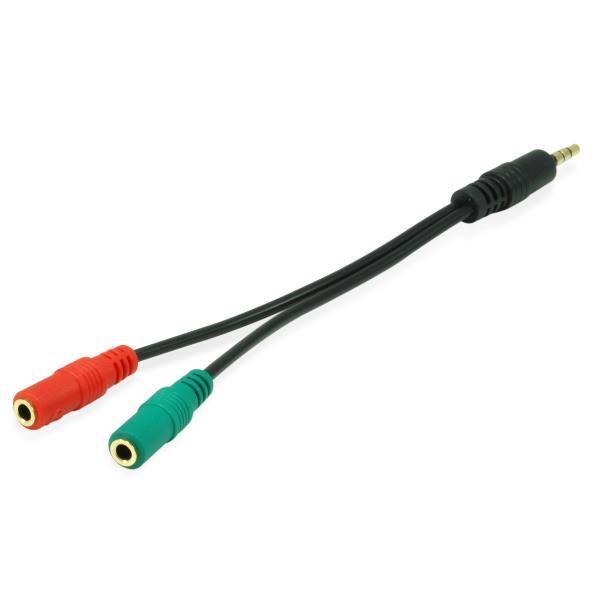 EQUIP CAVO ADATTATORE AUDIO SDOPPIATO PER CUFFIE 1 x JACK 3.5mm MASCHIO 2 x JACK 3.5mm FEMMINA