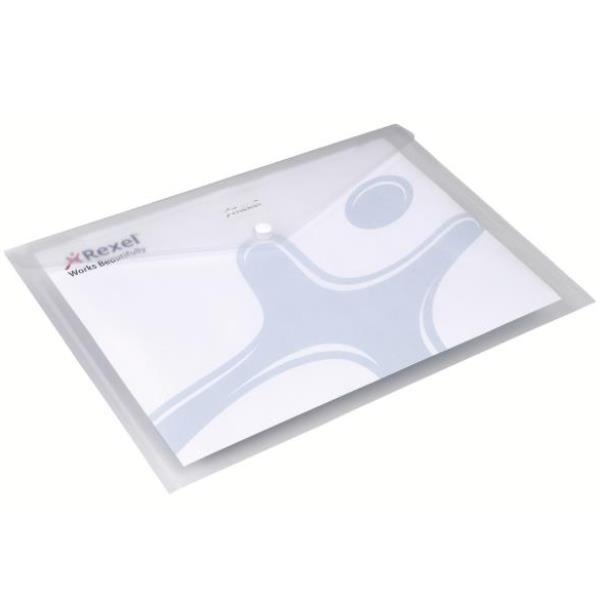 Rexel ICE Popper - Cartelletta portadocumenti - per A4 - orizzontale - trasparente