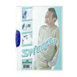 CARTELLINA SWINGCLIP. IN PPL FLESSIBILE TRASPARENTE CLIP ELLITTICA TRASLUCIDA CAPACITÀ 30 FOGLI A4 COL BLU