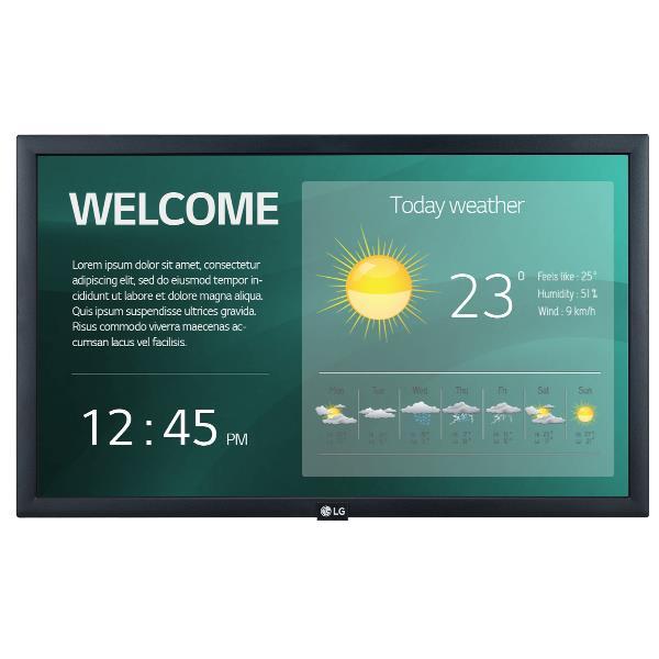 LG 22SM3G-B - 22" Categoria diagonale (21.5" visualizzabile) - SM3G Series Display LCD retroilluminato a LED - segnaletica digitale con Integrated Pro:Idiom - 1080 p 1920 x 1080 - nero