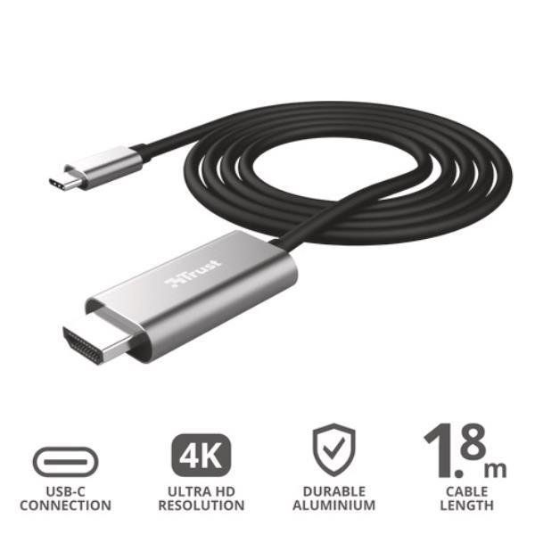 Cavo Calyx UCB-C/HDMI - 1,8 m - Trust