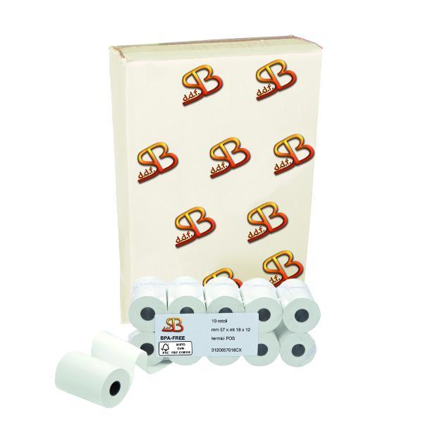 Sa.Ba.cart - Neutro - Rotolo (5,7 cm x 18 m) 10 rotoli carta termica