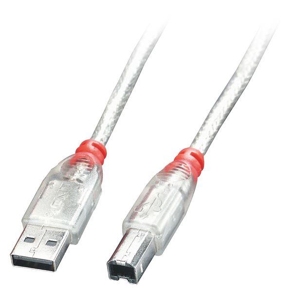 Lindy - Cavo USB - USB (M) a USB Tipo B (M) - USB 2.0 - 3 m - stampato - trasparente
