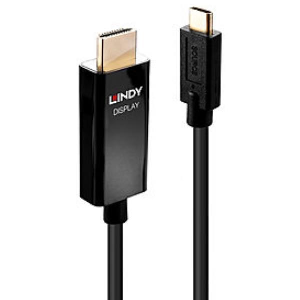 LINDY CAVO USB TIPO C A HDMI CON HDR, 1M