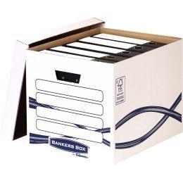 FELLOWES BANKER BOX SCATOLA ARCHIVIO IN CARTONE 420X320X330 mm COL. BIANCO/BLU CONF 10 Pz.