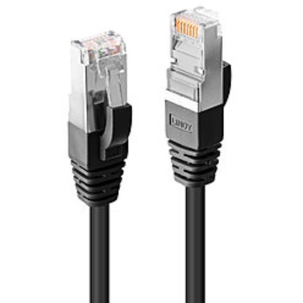 Lindy Premium - Cavo patch - RJ-45 (M) a RJ-45 (M) - 50 cm - doppino rivestito schermato (SSTP) - CAT 6 - senza alogeni, antiaggrovigliamento - nero