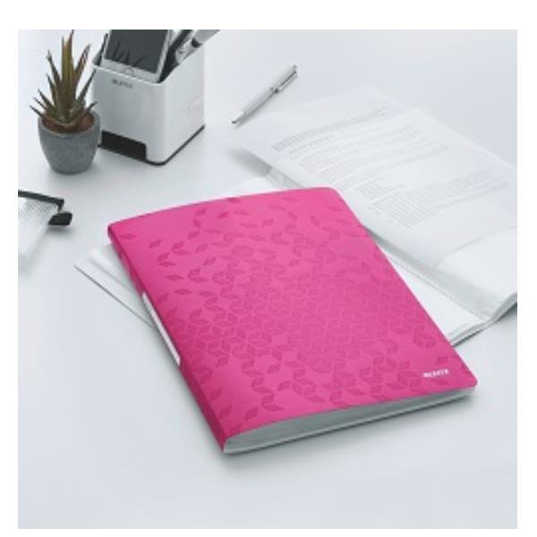 LEITZ WOW PORTALISTINI IN PP 231X310MM A4 40 BUSTE COL. FUCSIA