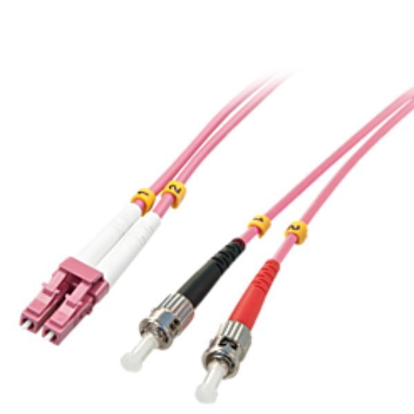 Lindy - Cavo patch - ST multi-mode (M) a LC multi-mode (M) - 10 m - fibra ottica - duplex - 50 / 125 micron - OM4 - senza alogeni - viola