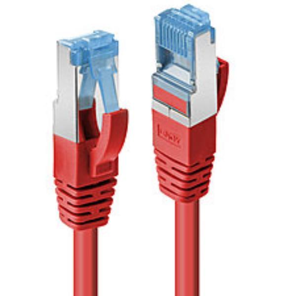 Lindy - Cavo patch - RJ-45 (M) a RJ-45 (M) - 7.5 m - SFTP, PiMF - CAT 6a - senza alogeni, stampato, antiaggrovigliamento - rosso