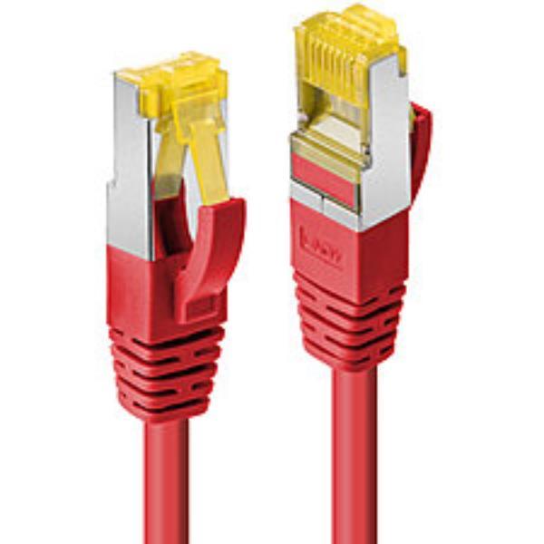 Lindy - Cavo patch - RJ-45 (M) a RJ-45 (M) - 20 m - SFTP - CAT 7 (cavo) / CAT 6a (connettori) - senza alogeni, stampato - rosso