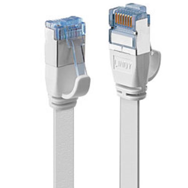 LINDY CAVO CAT.6A U/FTP FLAT BIANCO, 1M